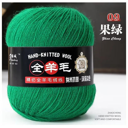 Rouleau de fil mérinos pur 100% laine, 50 g/rouleau, pour tricoter à la main, écharpe douce, pull, bricolage de poupée, matériel tissé