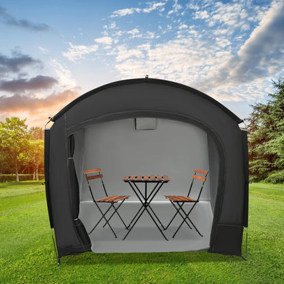Abri de rangement de vélo pour 1-4 vélos, tente d'abri de vélo Portable et étanche 220x150x185cm, couverture de pare-soleil pliable en tissu Oxford 210D