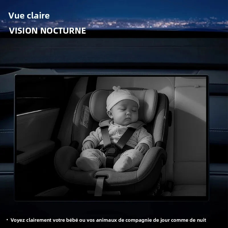 Ottocast Cabin Care Adaptateur Carplay sans fil Caméra de voiture pour bébé pour siège arrière 1080P 150 °   Moniteur de siège arrière à vision nocturne grand angle