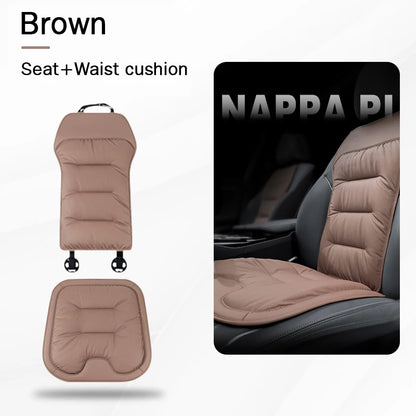 Housse de siège de voiture universelle en cuir, housse de coussin de taille pour siège de voiture, quatre saisons, coussin de Protection pour sièges intérieurs automobiles, accessoire de voiture
