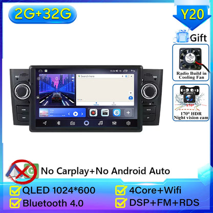Pour Fiat Grande Punto Linea 2007-2012 autoradio Navigation GPS Android Auto stéréo écran vidéo Carplay vidéo 2K No 2din