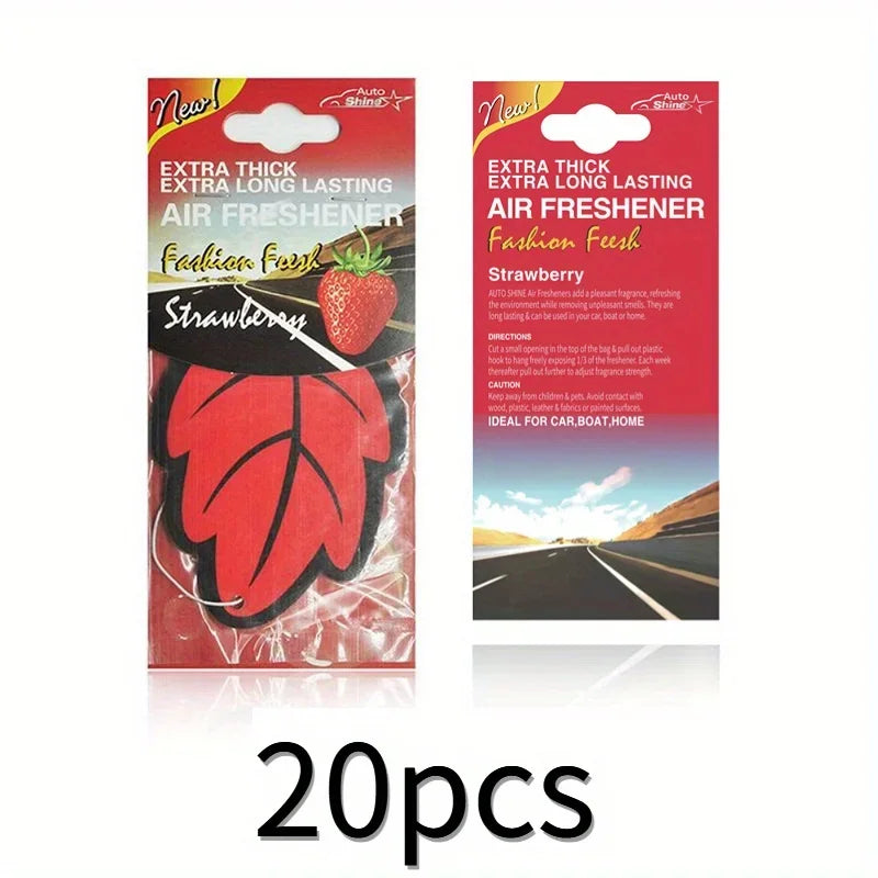 Désodorisant de voiture en papier de thé parfumé naturel, 3 à 60 pièces, parfum de vanille suspendu automatiquement en forme de feuille, accessoires d'intérieur de voiture