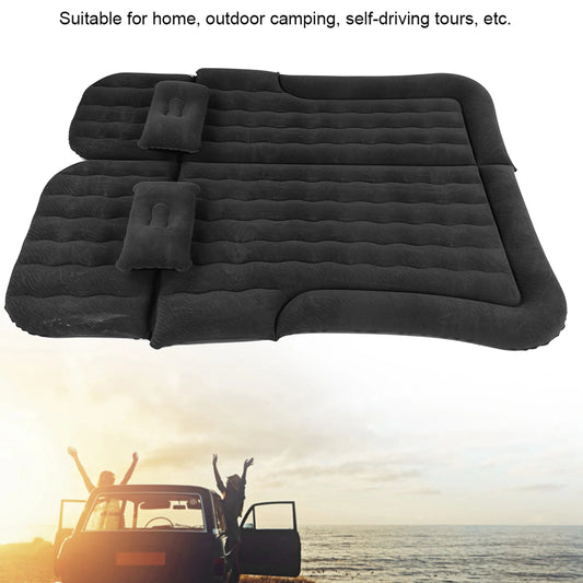 Lit de voyage pour voiture, matelas de voiture floqué en PVC, coussin de repos gonflable doux pour dormir, multifonction pour voyage en voiture en plein air, famille