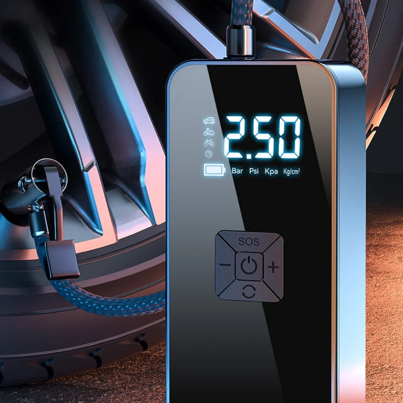 Ik-Pompe à air numérique aste sans fil, compresseur portable, gonfleur pour voiture, vélo