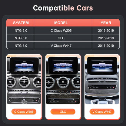 Écran multimédia Linux sans fil CarPlay Android Auto pour mercedes-benz W205 W176 GLC A C V classe W447 CLA GLA 2015-2018 NTG5.0