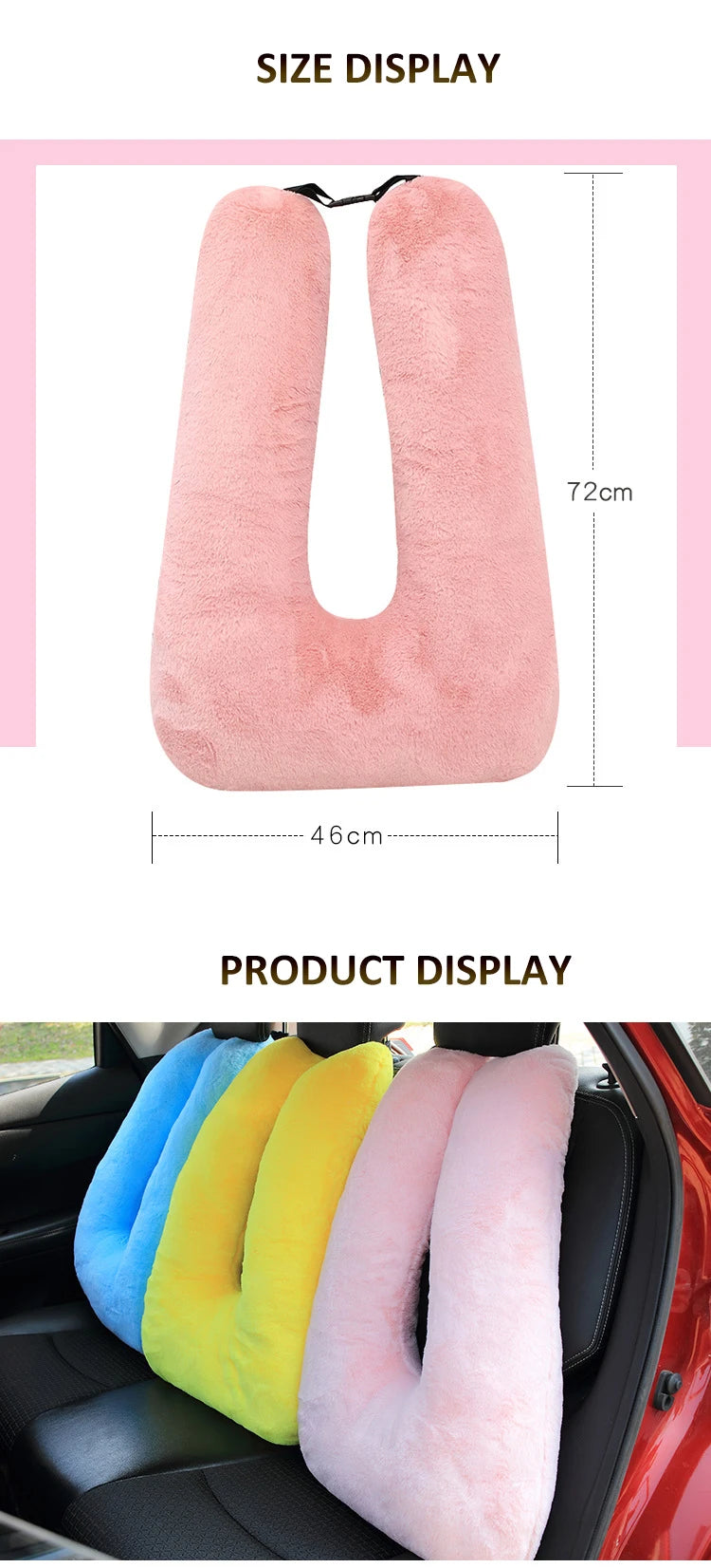 Oreiller de voiture ceintures de sécurité oreillers couverture voiture enfants voyage oreillers de couchage ceinture de sécurité automatique coussin en peluche épaulière Animal mignon
