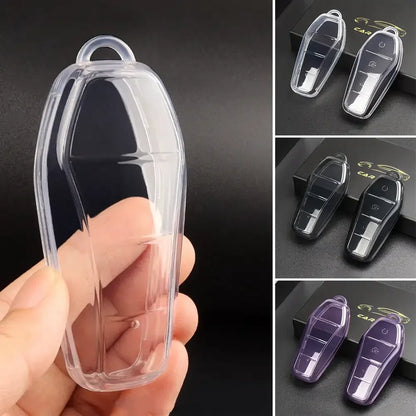 Étui transparent pour clé de voiture en TPU souple, télécommande à 4 boutons, housse de protection, accessoires, BYD Qin Plusdmi Atto 3 Han EV DolDave