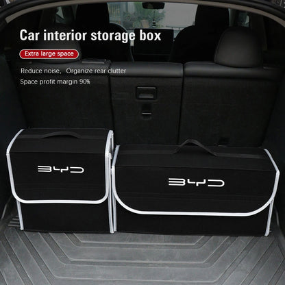 Boîte de rangement de coffre de voiture, sac de rangement pliable de grande capacité pour BYD Atto 3 Yuan Plus Han Tang EV F3 E6 Dmi Song F0 Qin Pro G3 I3