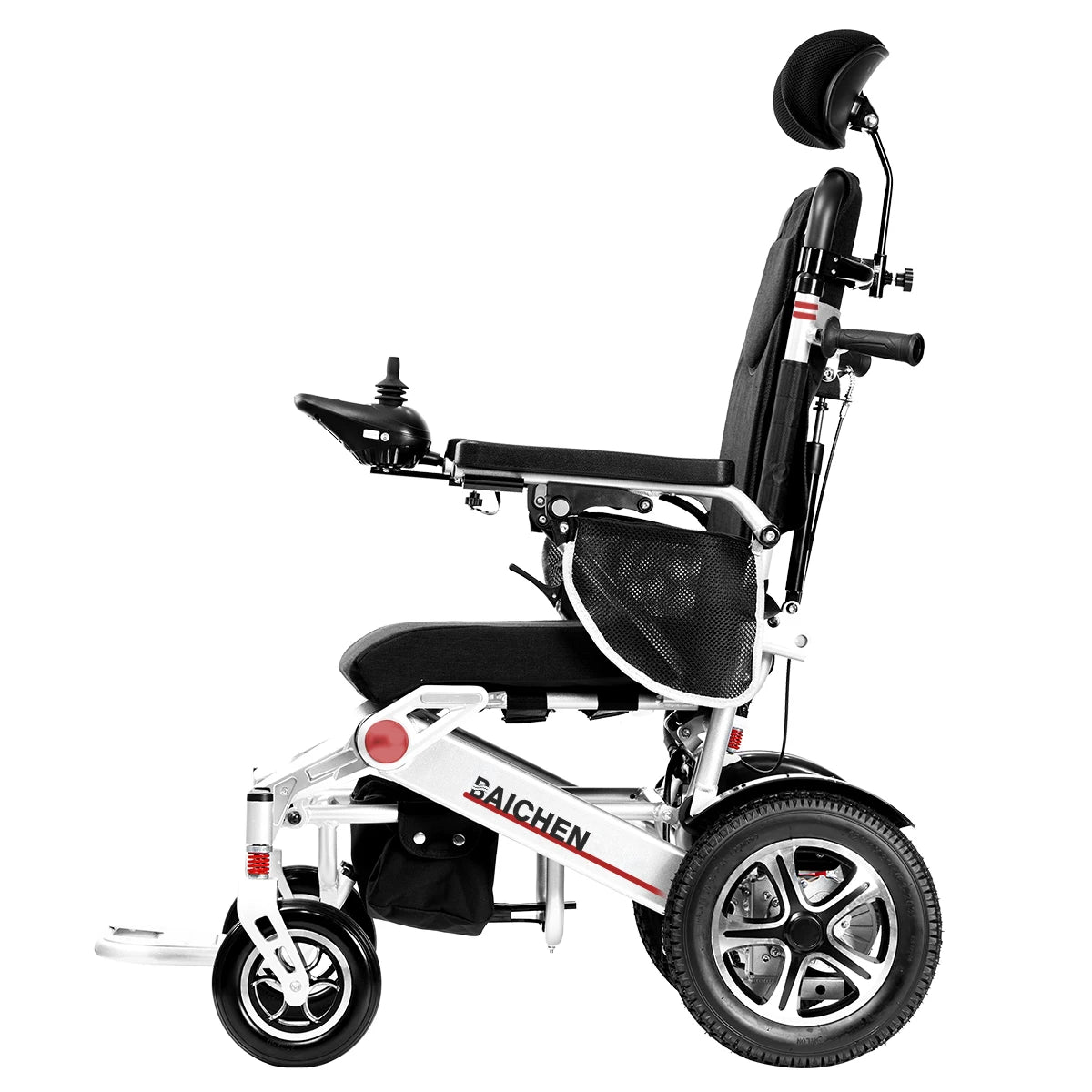 Dossier inclinable manuel Portable tout Terrain, fauteuil roulant électrique pliable en aluminium intelligent pour personnes âgées