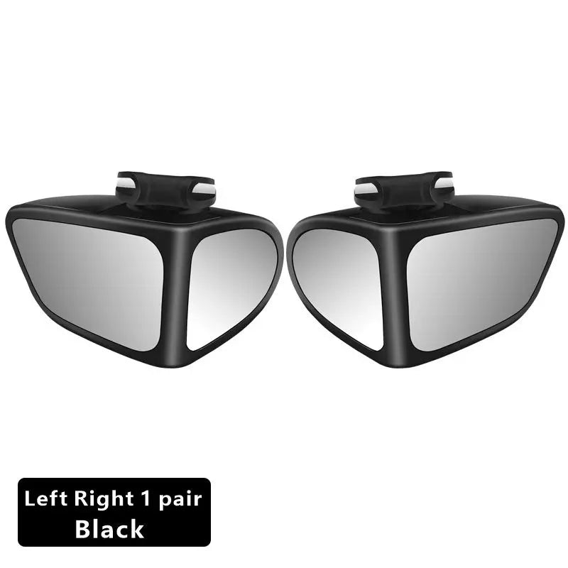 Rétroviseurs de voiture réglables et rotatifs, rétroviseur grand angle, rétroviseur de sécurité transparent, accessoires convexes, angle mort à 360 °, 2 pièces
