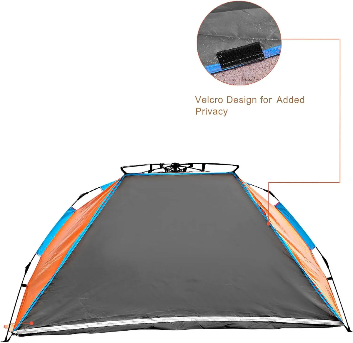 Tente de plage extra large pour 4 personnes - Abri solaire portable avec sac de transport, piquets et poches à sable pour le camping, la randonnée et la pêche