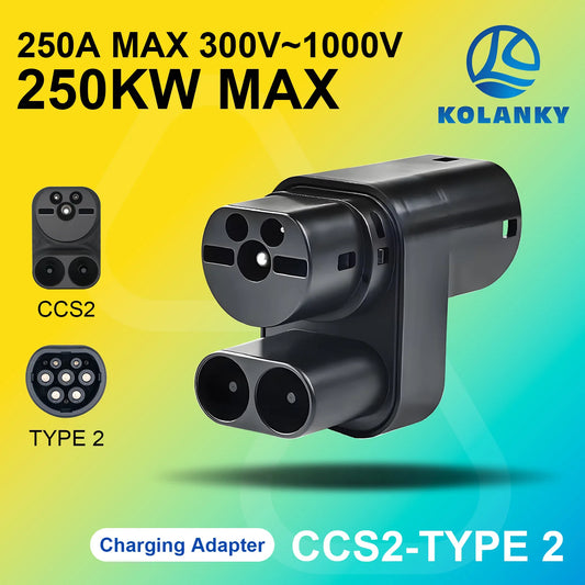 Kolanky CCS2 à Type2 CCS2 adaptateur de compresseur convertisseur de charge de véhicule électrique pour Tesla modèle S X avant l'année 2016 voitures