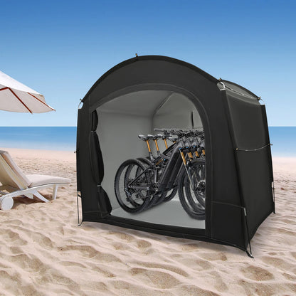Abri de rangement de vélo pour 1-4 vélos, tente d'abri de vélo Portable et étanche 220x150x185cm, couverture de pare-soleil pliable en tissu Oxford 210D