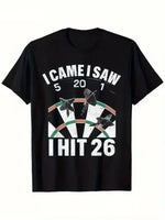 Dart drôle partition je suis venu j'ai vu 5.20.1 Hit 26 T-Shirt femme homme surdimensionné T-Shirt coton unisexe manches courtes Streetwear haut ample