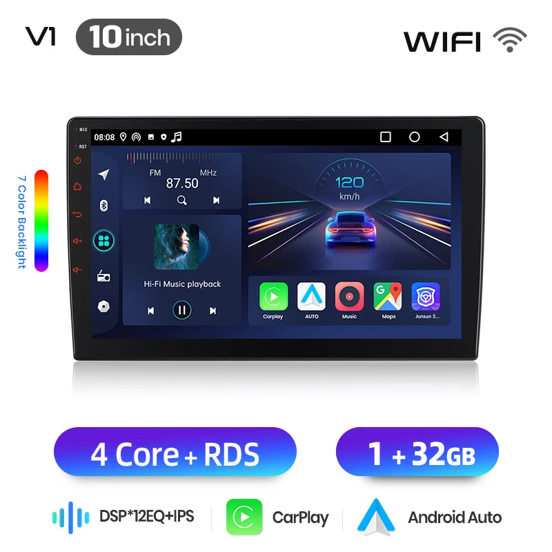 Junsun sans fil CarPlay Android Auto Radio pour Volvo XC90 2004 2005 2006-2014 voiture multimédia GPS Navi 2din RDS BT écran stéréo