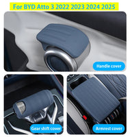 Couvercle de Protection en Silicone pour main courante de porte BYD Atto 3 Yuan Plus 2022 – 2023, boîte d'accoudoir de changement de vitesse, Protection intérieure de voiture