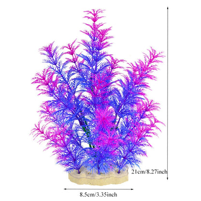 Plantes artificielles décoratives pour aquarium, herbe aquatique en plastique pour décorations d'aquarium, accessoires pour aquarium, plantas acuario