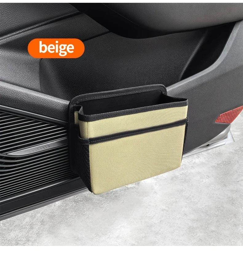 Boîte de rangement suspendue latérale de porte, poubelle de voiture, boîte de rangement de siège de voiture, sac de rangement arrière de voiture, accessoires de produits d'intérieur de voiture