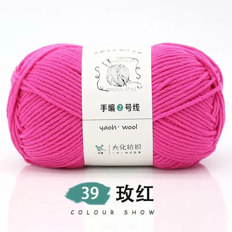 Fil de Coton Crocheté à la Main, 100g, Bricolage, Laine pour Bébé, Écharpe, Veste, Pull
