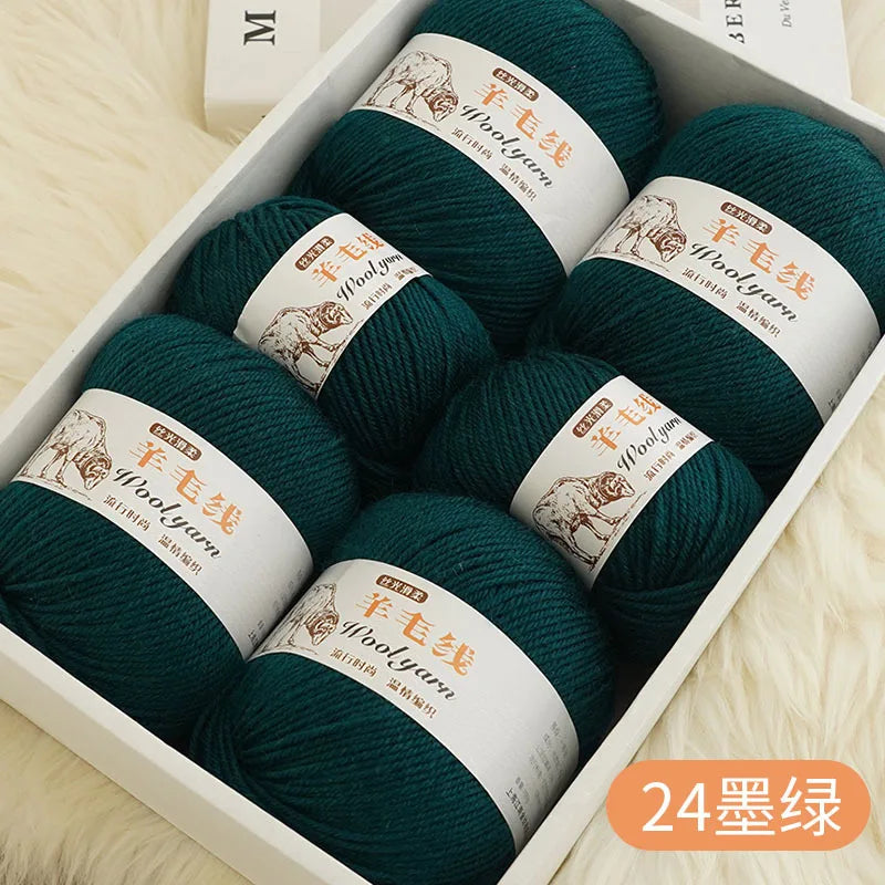 Fil de laine mélangé au Crochet de qualité supérieure, pour pull, écharpe, fil épais, 4 plis, 3 pièces x 100g = 300 grammes