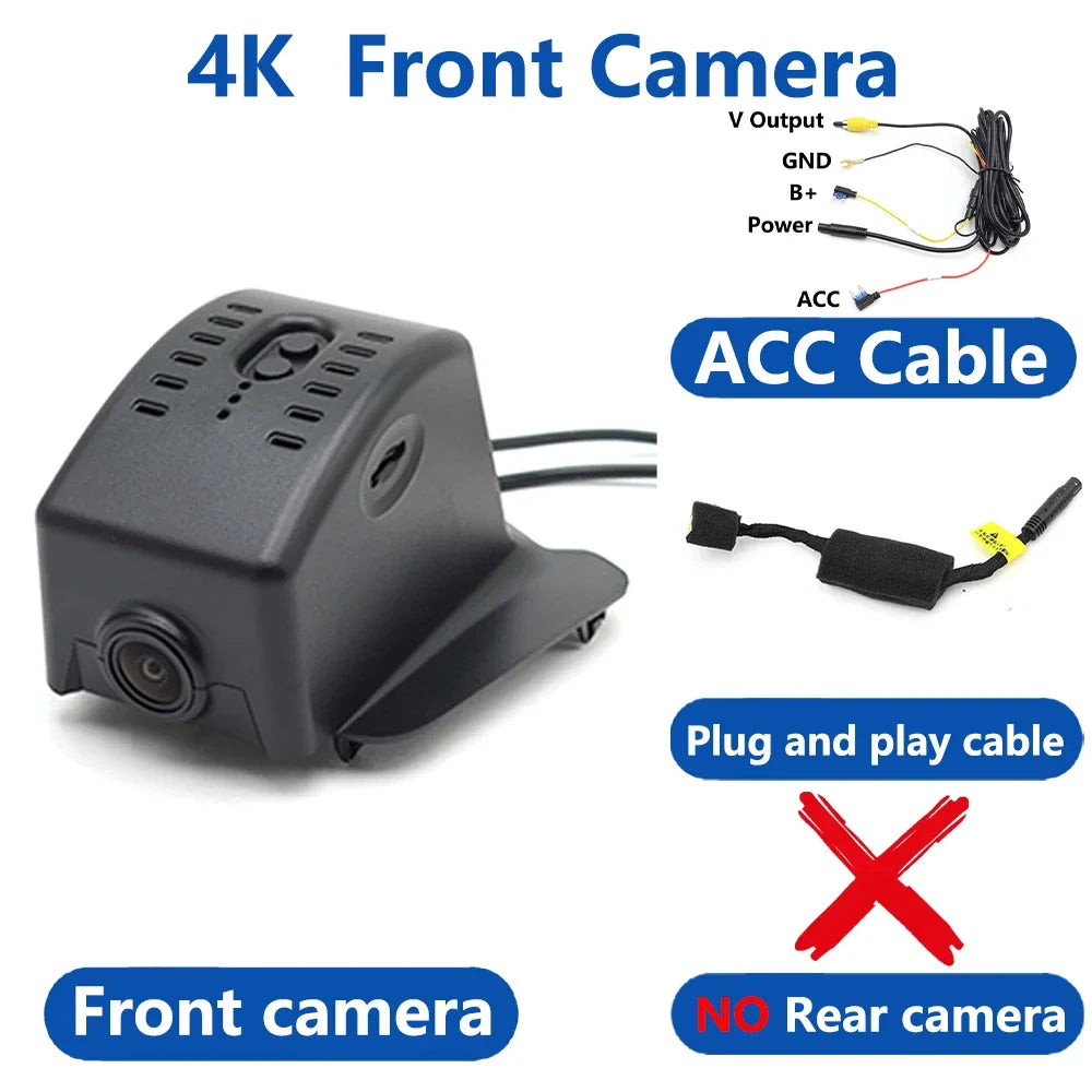 AutoBora-Caméra de tableau de bord DVR de voiture, moniteur vidéo 24H pour Lynk & Co 01, 3840, 2160, 4K, WiFi, 2023x2024