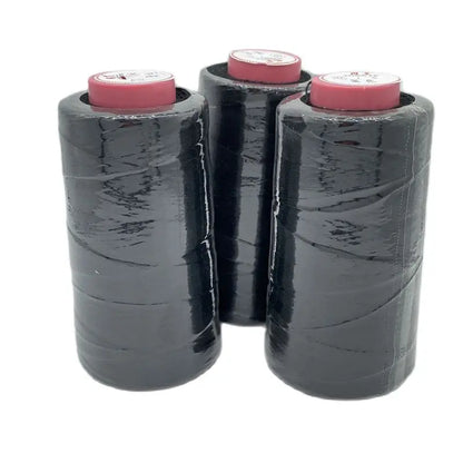 1 rouleau de fil de coton noir pour tissage de cheveux, avec cadeau, 1 aiguille incurvée C de 6.5cm