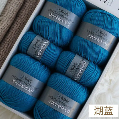 Fil de cachemire d'épaisseur moyenne, 500 g/ensemble, 4 plis, pour tricot au Crochet à la main, pull et pantalon, laine chaude, fil de laine 100%, doux pour la peau