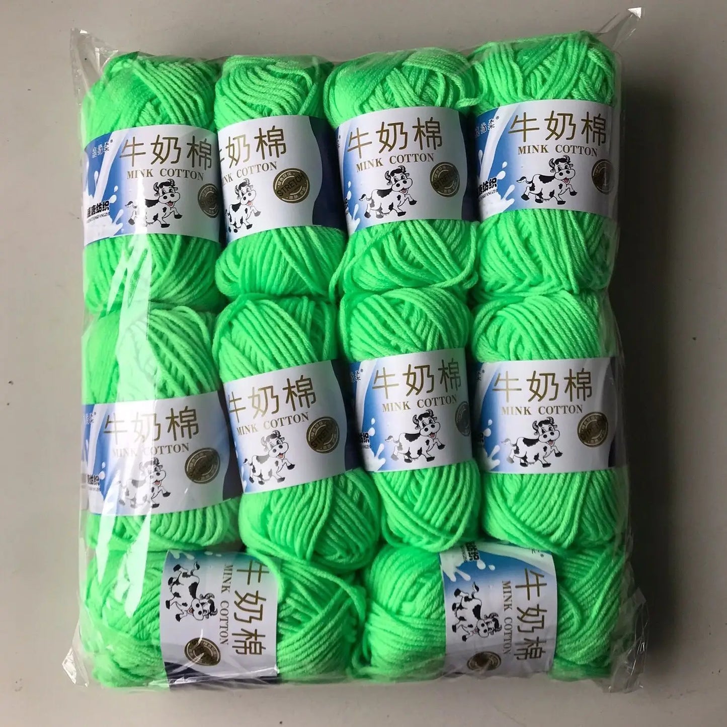 Fil de laine et de coton au lait, 500g, fil au Crochet pour écharpe tricotée à la main, pull, sacs de poupées, bricolage, fournitures de tricot au Crochet, 10 pièces/lot