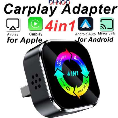 Adaptateur CarPlay sans fil, boîtier AI pour voiture Android Auto Apple CarPlay AirPlay, lien miroir, miroir d'écran, Bluetooth CarPlay, 2026