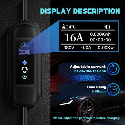 Kolanky Vope2 Sister-Chargeur EV portable, câble de charge EVSE, prise CEE pour voiture électrique, 16A, 11KW, longueur totale 5m, 3 phases