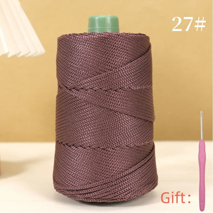 Corde légère au crochet, 250g, 3mm, fil creux cool au crochet, chapeau de soleil d'été, tricot à la main, fils épais, sac, coussin de chapeau