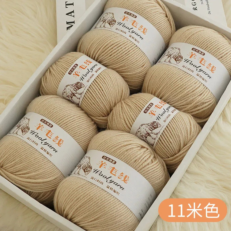 Fil de laine mélangé au Crochet de qualité supérieure, pour pull, écharpe, fil épais, 4 plis, 3 pièces x 100g = 300 grammes
