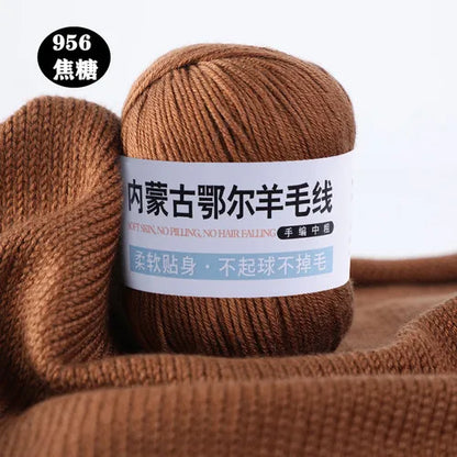 Fil de laine pour enfants, crochet à la main pour chapeaux, écharpes, chandails, optique moyenne, doux pour la peau, doux, 6 rôles, 100 g/ensemble