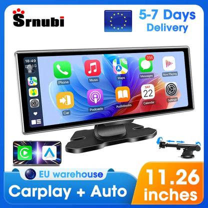 Systèmes intelligents de voiture de 11.26 pouces, lecteur vidéo multimédia, autoradio Portable, sans fil, CarPlay, Android, accessoires d'écran automatique