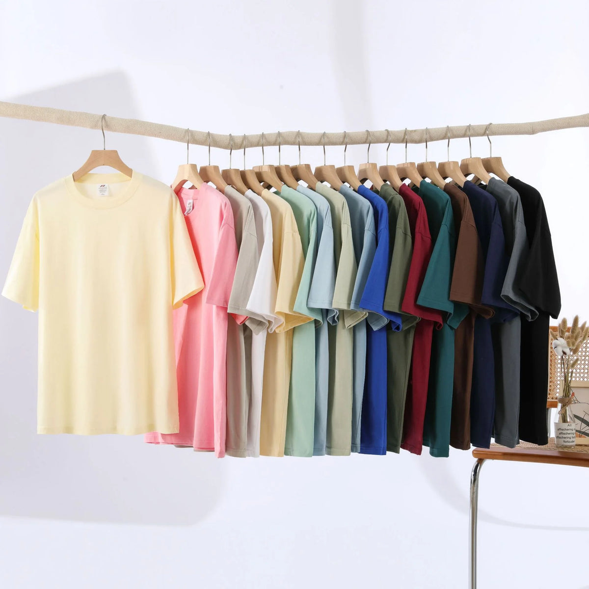 100% coton hommes femmes été T-shirt ample à manches courtes décontracté basique T-Shirt col rond couleur unie respirant unisexe hauts