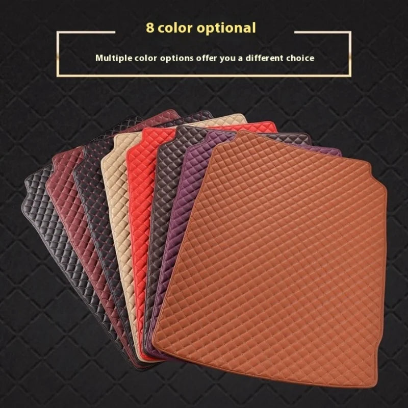 Tapis de coffre de voiture en cuir artificiel personnalisé, pour Bmw F01 série 7 E65 E66 E68 F02 G11 G12, accessoires d'intérieur de voiture, détails