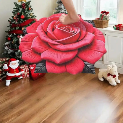 Tapis de sol en forme de fleur, tapis de sol en forme de pivoine souple, durable, 40x40cm/60x60cm, antidérapant, absorbant, pour salle de bain, salon