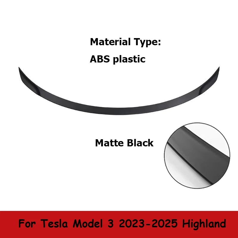 Becquet en Fiber de carbone ABS pour Tesla modèle Y 2025 2026 Juniper Performance modèle 3 2023-2025 2026, accessoires extérieurs des Highlands