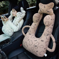 Ceinture de sécurité de voiture pour enfants, dispositif de couchage de voiture haut de gamme, oreiller de siège arrière pour les promenades longue distance, oreiller fixe pour bébé