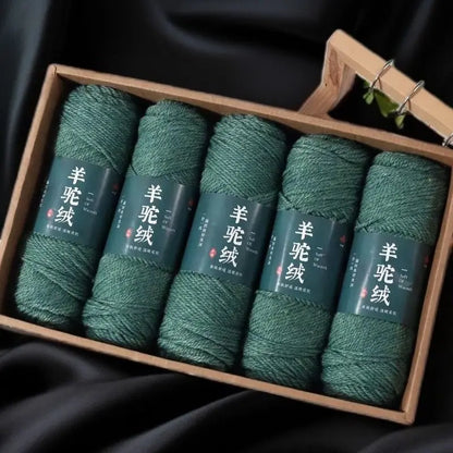 Fil de laine d'alpaga et cachemire, 500 g/ensemble, pour vêtements au Crochet, chapeaux, gants, moyennement épais, 3 plis, fil de laine tricoté à la main de haute qualité, gonflé