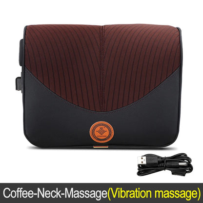 Coussin de cou de massage de vibration de voiture, support lombaire intelligent électrique, coussin de dos de repos de sauna de siège de voiture de voyage