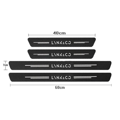 Autocollants de seuil de porte de voiture en Fiber de carbone, pour LynkCo Lynk & Co 05 06 5 6 Lynk Co 05 06 01 1, accessoires