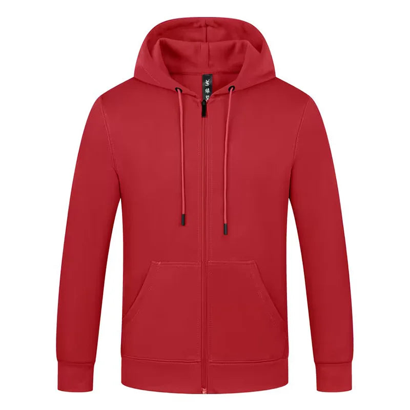 Sweat à capuche zippé à manches longues pour hommes et femmes, logo personnalisé, haut publicitaire décontracté, polyester, logo imprimé, équipe, conçu