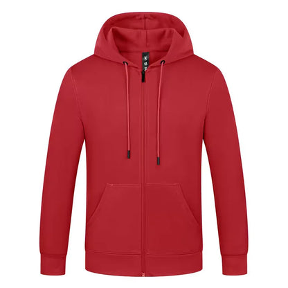 Sweat à capuche zippé à manches longues pour hommes et femmes, logo personnalisé, haut publicitaire décontracté, polyester, logo imprimé, équipe, conçu