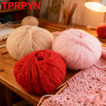 Fil Mohair tricoté à la main, 25g, 1 pièce, ligne de laine chaude au Crochet, pull shwal, écharpe
