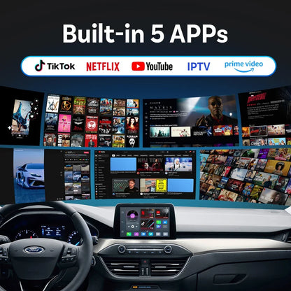 محول Ottocast Play2Video Pro Ai Box CarPlay Android Auto لاسلكي مدمج يوتيوب نتفليكس IPTV للسيارة مع CarPlay سلكي
