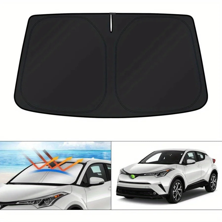 Pare-soleil de pare-brise pour Toyota CHR 2018 – 2023 CH-R, couverture de fenêtre, pare-soleil pliable, blocs de protection solaire, rayons UV, garde votre refroidisseur de voiture