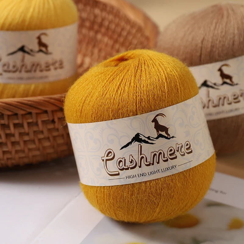 Fil de laine fine pure cachemire 300g, matériel de bricolage tissé à la main, aiguilles à tricoter, pulls chauds, pulls, foulards, boules de fil