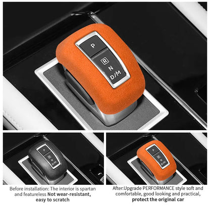 Autocollant de couverture de coffre de changement de vitesse de voiture, en Alcantara, anti-rayures, accessoires de réglage intérieur, pour Mitsubishi Outlander 2023