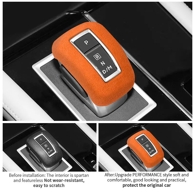 Autocollant de couverture de coffre de changement de vitesse de voiture, en Alcantara, anti-rayures, accessoires de réglage intérieur, pour Mitsubishi Outlander 2023